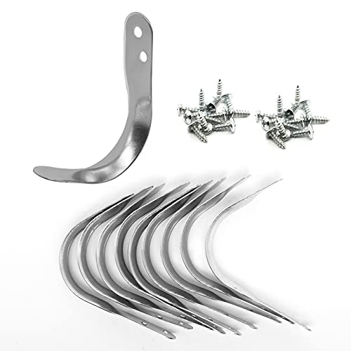 10 PCS Heavy Duty Wall Hooks Large Utility Garage Single Hooks Sturdy J-Shape Storage Wall Mounted Hanger Hooks for Bath Kitchen Garage