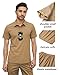 YKS JOOB Mens Polo Shirts and Shorts Set Quick Dry Summer Outfits 2 Pieces Tactical Tracksuit for Men Khaki XXXL