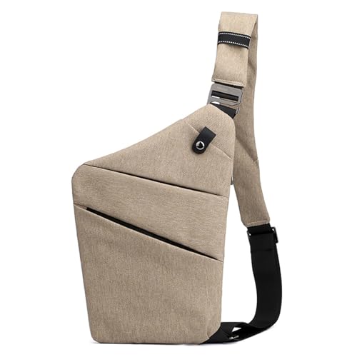 Vensivy Sling Crossbody Bags Anti-thief Slim Personal Flex Bag Safe Purse Bags for Women Men Waterproof (Khaki, Right) by Vensivy - Used condition - Image 2