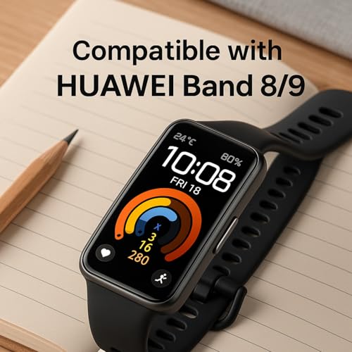 Image of Kapture Straps Compatible with Huawei Band 10 /8 /9, Huawei band 9 Strap TPU Watch Straps - Quick Release Watch Bands Soft Waterproof Watch Strap for Men Women