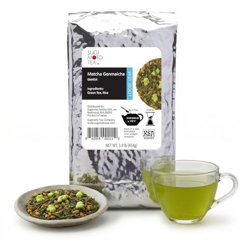 Sugimoto Tea Japanese Matcha Genmaicha Green Tea 1 lb