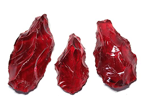 【石流通センター】【置き石】ルース アンダラクリスタル (アメリカ・シエラネバダ産) (ルビーレッド)