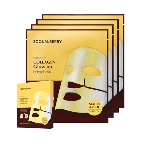 Eqqualberry Maschera Di Lucentezza Al Collagene - Niacinamide E Collagene A Basso Peso Molecolare Per Una Carnagione Brillante E Radiosa | Maschera Co