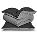 Produktbild sleepwise Bettwäsche 135x200 Winter Bettwäsche 2tlg - ÖKO-TEX, Traumhaft Weich, Atmungsaktiv, Bügelfrei & Knitterfrei, Bettbezug Set aus gebürsteter Mikrofaser mit 80x80 cm Kissenbezug, Grau