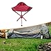 predolo Folding Camping Stool Foldable Small Chair Aluminum Alloy Tripod Chair Portable Folding Stool for Picnic BBQ Adults Beach, red