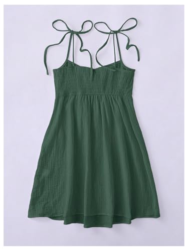 Image of SOLY HUX Women's Summer Cami Sun Dress A Line Tie Shoulder Y2k Cute Casual Short Mini Beach Babydoll Dresses