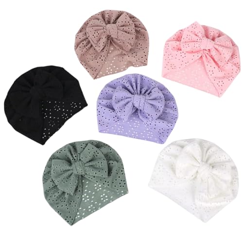 Baby Girls Turban Hat Caps Knotted Toddler Hospital Hat Bow Beanie India Headwrap for Infants Newborns