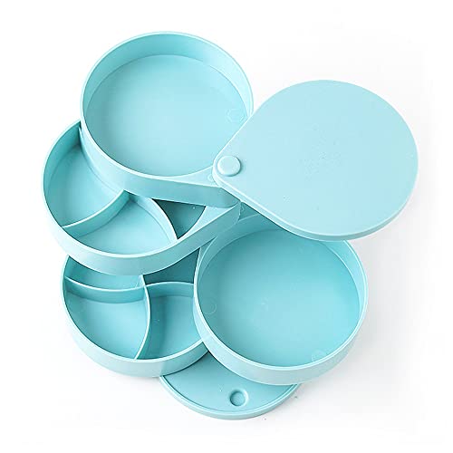 Boîte à Bijoux, Boîte à Bijoux De Forme Ronde, Stockage De Bijoux Pour Bagues, Coffret à Bijoux De Voyage, Boîte à Bijoux Femme, Pour Les Bagues,Montres,Bracelets,Boucles d’Oreilles Et Colliers Cover