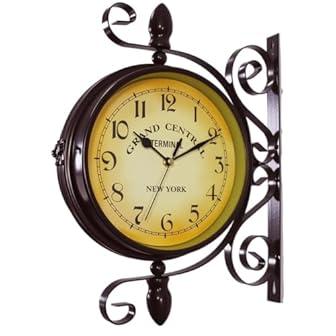 Adeco Antique Round Iron Wall Clocks product image