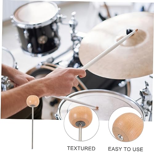 Accesorio para pedal de bombo con mazo de madera y metal miniatura 6