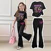 Ropa para Niñas Katseye, Set de 2 Piezas para Fans, Camisetas Gráficas para Adolescentes, Camisetas de Manga Corta Gnarly Beautiful Chaos 4