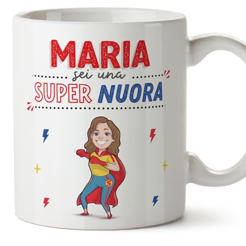 Mugffins Tazza Personalizzata in ceramica per NUORA 11 oz / 350 ml - In italiano - Sei Super! - Idea regalo per compleanno, anniversario, natale
