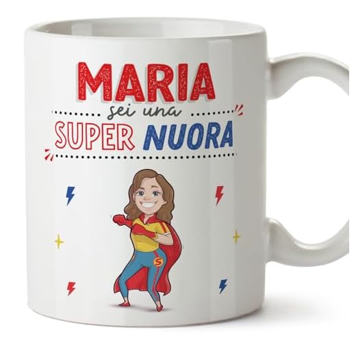 Mugffins Tazza Personalizzata in ceramica per NUORA 11 oz / 350 ml - In italiano - Sei Super! - Idea regalo per compleanno, anniversario, natale