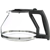 Melitta Kan van glas met schaalverdeling, inhoud 1,25 l, voor filterkoffiezetapparaten LOOK IV, zwart/roestvrij staal : UNI