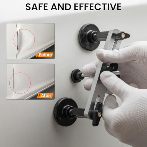 Image of Car Dent Puller Kit, Paintless Dent Removal Kit, Car Dent Repair Kit with Bridge Puller, Dent Remover Tool for Car Hail Damage DIY Repair
