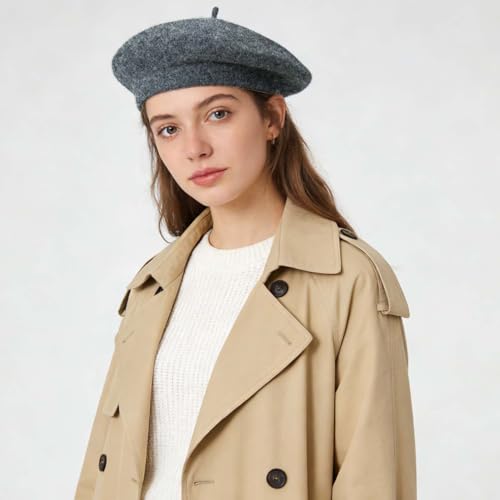 Image of Jolbndcv 6PCS Beret, French Beanie, Outdoor, Winter, Fashion Lady Hat | One Size Fits Most,Solid Color,Stretchable,for All Season