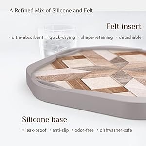 UMIRRO Absorbent Felt Coasters for Drinks, Rustic Farmhouse Cup Coaster for Coffee Table Decor, Small Unique Birthday Gift Ideas for Men, Dad, Him, Women Mom, Her, 4", Brown, Set of 4 UMIRRO Absorbent Felt Coasters for Drinks Rustic Farmhouse Cup Coaster for Coffee Table Decor Small Unique Birthday Gift Ideas for Men Dad Him Women Mom Her 4 Brown Set of 4