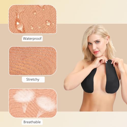Image of Invisible Breast Lift Tape Adhesive Sticky Push Up Bra for A-E Cup Large Breast