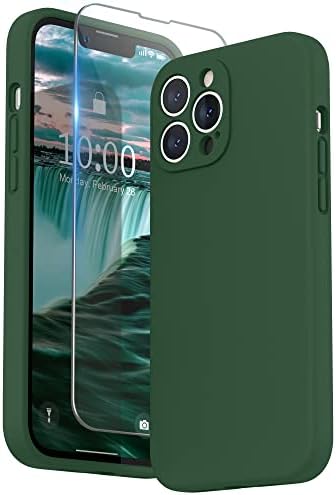SURPHY Liquid Silicone Case for iPhone 13 Pro Max Case, Individual Protection for Each Lens Shockproof Rubber Full Body Thickened Design for iPhone 13 Pro Max 6.7 inch 2021, Stone