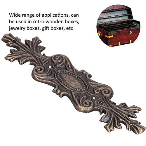 Image of 10PCS Retro Carved Furniture Corner Protectors, Furniture Decorative Edge Cover Antique Metal Carved Corner Protector Decorative Metal Trim with Screws for Wooden Box Jewelry Gift Case Cabinet