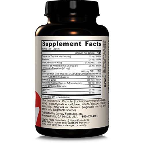 Jarrow Formulas BRight 100 Veggie Caps LowOdor Vitamin BCo