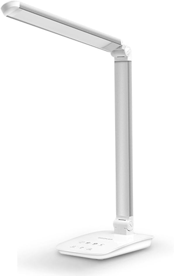 8W Aluminum Alloy LED Desk Lamp with Dimmable Eye Protection, Touch Control, 4 Lighting Modes and Auto Timer Memory Function - Black