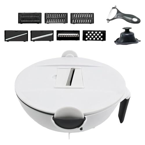 Affettaverdure, grattugia da cucina, multifunzione, con scolapiatti per patate, cipolle, cetrioli, formaggio, cucina, ristorante, insalata