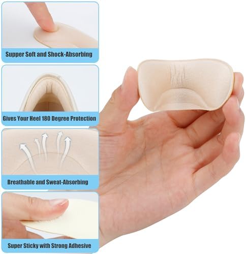 6 Pairs Heel Cushion Pads for Too Big Shoes - view 3