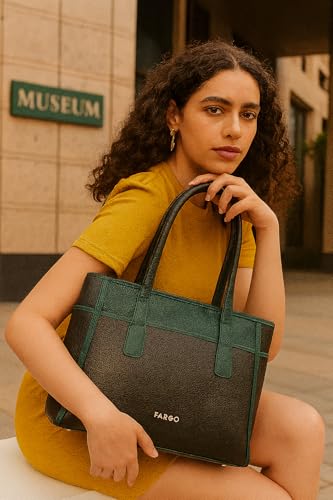 Image of Fargo Urbane Ivory Tote Bag for Women | Large Vegan Leather Handbag with 16-Inch Laptop Compartment, RFID Pockets, Zip Closure | Stylish Office, Travel Tote | Made in India