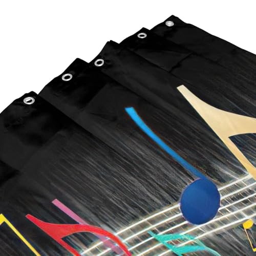Rideau de douche polyester notes de musique 183x183 cm coloré - 6