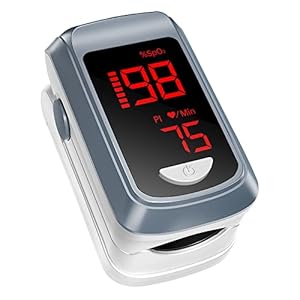 Oxygen Monitor Finger Adults, HOLFENRY Heart Rate Monitor CE Certified- Fingertip Pulse Oximeter/Oxygen Saturation Monitor/SATS Monitor SpO2 for Age 12+