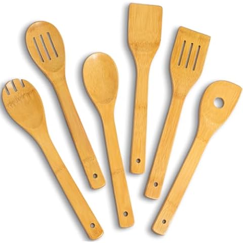 IOOLEEM Bamboo Cooking Utensil Set Cover