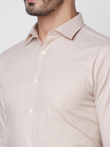Image of Park Avenue Slim Fit Pure Cotton Checks Pattern Semi Cutaway Collar Formal Shirt