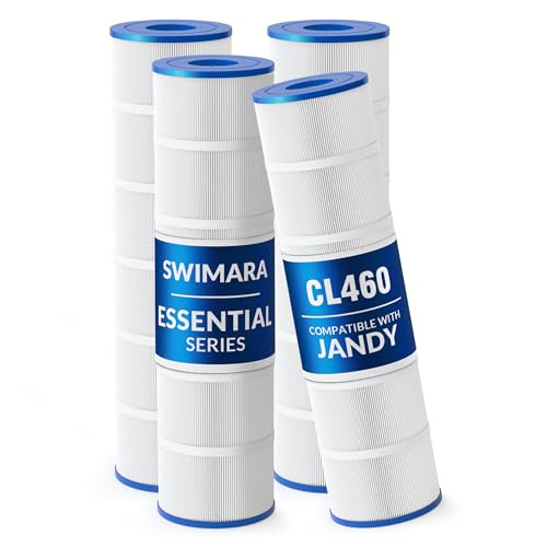 Swimara Pool Filter Cartridge for Jandy Systems Essential Series CL460 CV460 Replacement for R0554600 PJAN115 Cylindrical Fabric 460 Sq. Ft. 4-Pack