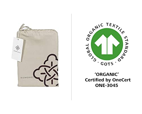 Bioweaves 100% Organic Cotton European Square Pillow Shams 300 Thread Count Soft Sateen Weave Gots Certified - 26" X 26", Set Of 2, Sand #TOP6