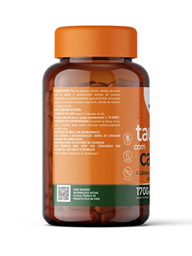 Taurina com Cafeína 1700mg 60 cápsulas softgels