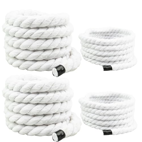 Craft County Twisted Cotton Rope Shoelace for Sneakers, Customization, and Style – Two Diameters and Over 30 Colors