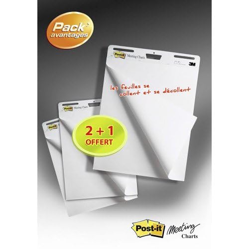 Post-It Super Sticky Recycled Bloc para Rotafolios, Pack Ahorro 2+1 GRATIS