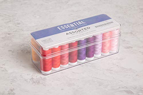 Connecting Threads 100% Cotton Essential Thread Set - 26 Spools 220 Yards Each with Carrier - Thumbnail 3