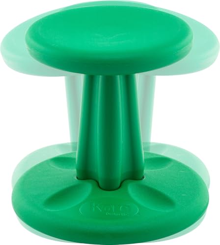 Image of Kore Preschool Wobble Stool, Flexible Seating, Ages 4-5, 12in, Green | Wiggle chair for classroom and home boosts focus, improves posture, and provides an energy outlet; anti-tip base; Made in USA