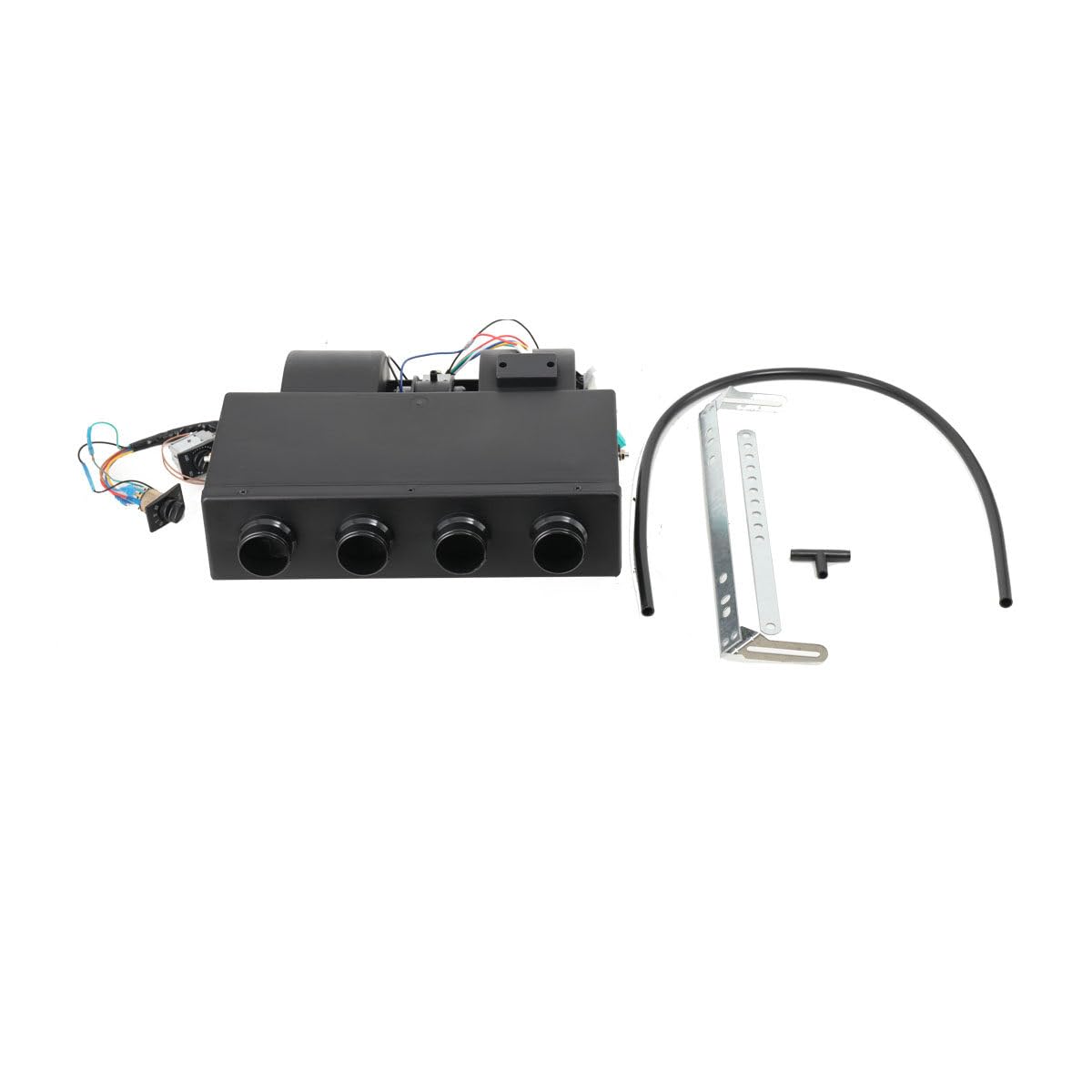 Universal Underdash AC Evaporator - 12V Compact Car Truck Cooler 4 Port