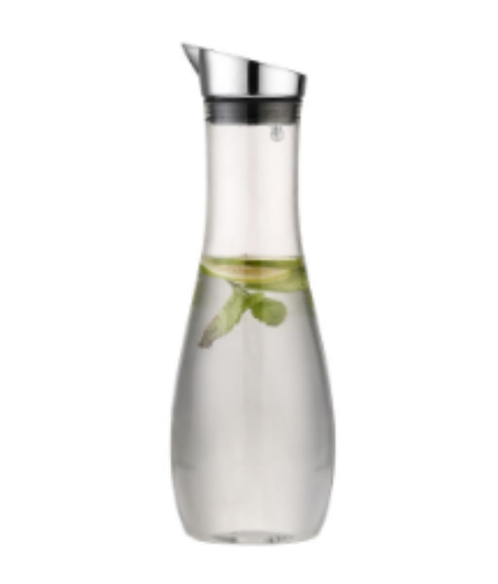 Butelka na wodę Plastikowa, odporna na upadki, przezroczysta butelka na sok Przezroczysta butelka Dzbanek na zimną wodę z pokrywką Dzbanek na sok(Grijs,1600ml)