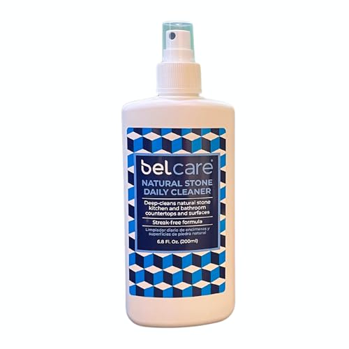 BELCARE Marble, Granite & Natural Stone Cleaner, pH-Neutral, Streak-Free Spray for Countertops, Bathroom Vanities & Other Natural Stone Surfaces - 6.8 fl oz