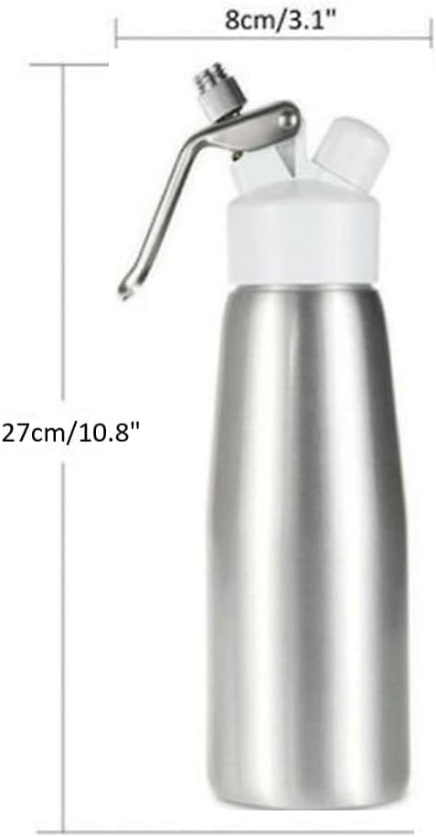 Whipped Cream Dispenser Cream Whipper Heavy Canister 500 ml with Attachments Professional Use in Homes, Cafes, Hotels and Restaurants