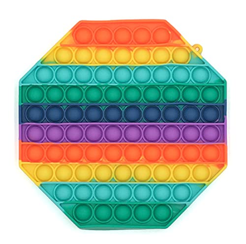 XXL 20cm Push It Pop Fidget Spielzeug Bubble Zappeln Anti Stress (Achteck)