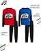Pro Athlete Boys Sweatsuit Set - 4 Piece Short Sleeve Crewneck Athletic Graphic Tees and Tricot Jogger Sweatpants for Boys, Size 14-16, Red/Royal Beast