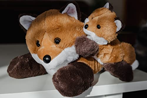 Mother & Baby Fox Plush Set | Super Soft Fox Stuffed Animal Toys For Toddlers 1-3 | Cute Plushies For Kids’ Bedroom | 18-In Stuffed Animals For Girls & Boys | Stuffed Fox Plushies By Exceptional Home #TOP3