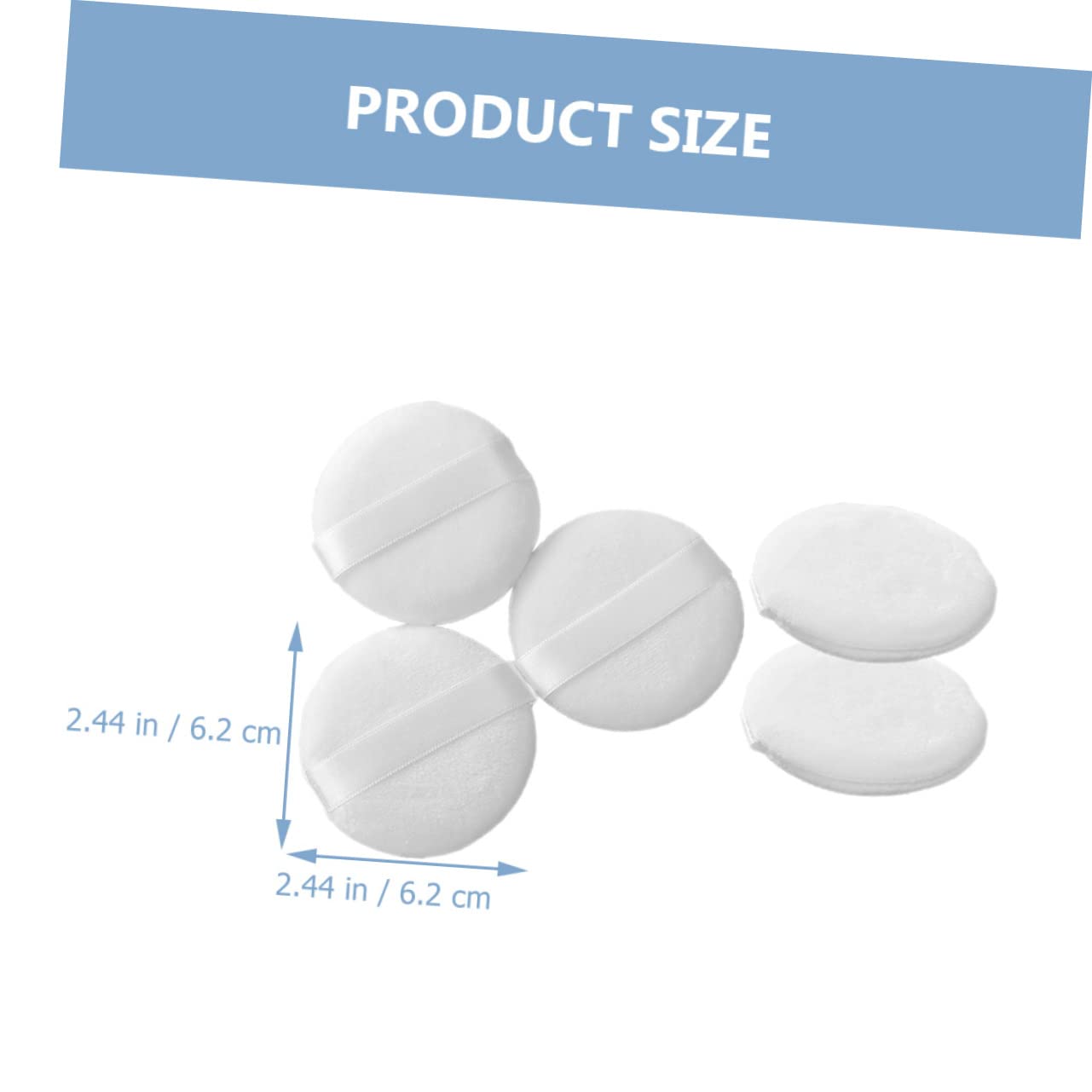 PACKOVE 5Pcs Fluffy Makeup for Soft Powder for Face Makeup Convenient and Portable Applicators for Loose and Setting Powder Skin Friendly and Easy to Clean