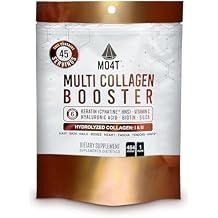 Multi Collagen Booster Powder Extra Strength Collagen Supplement with Added Keratin, Biotin, Hyaluronic Acid, Vitamin C & Silica Extra Nutrients for Hair, Nails,& Skin -1 Pound