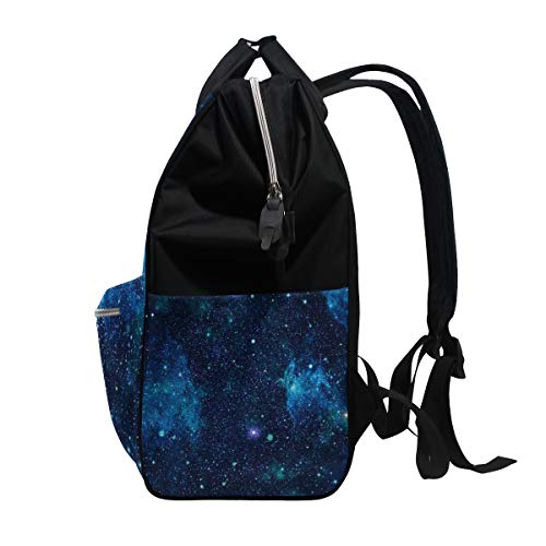 Mochila de viagem Galaxy Stars Nebulosa Mochila de fraldas escolar casual para mulheres adolescentes